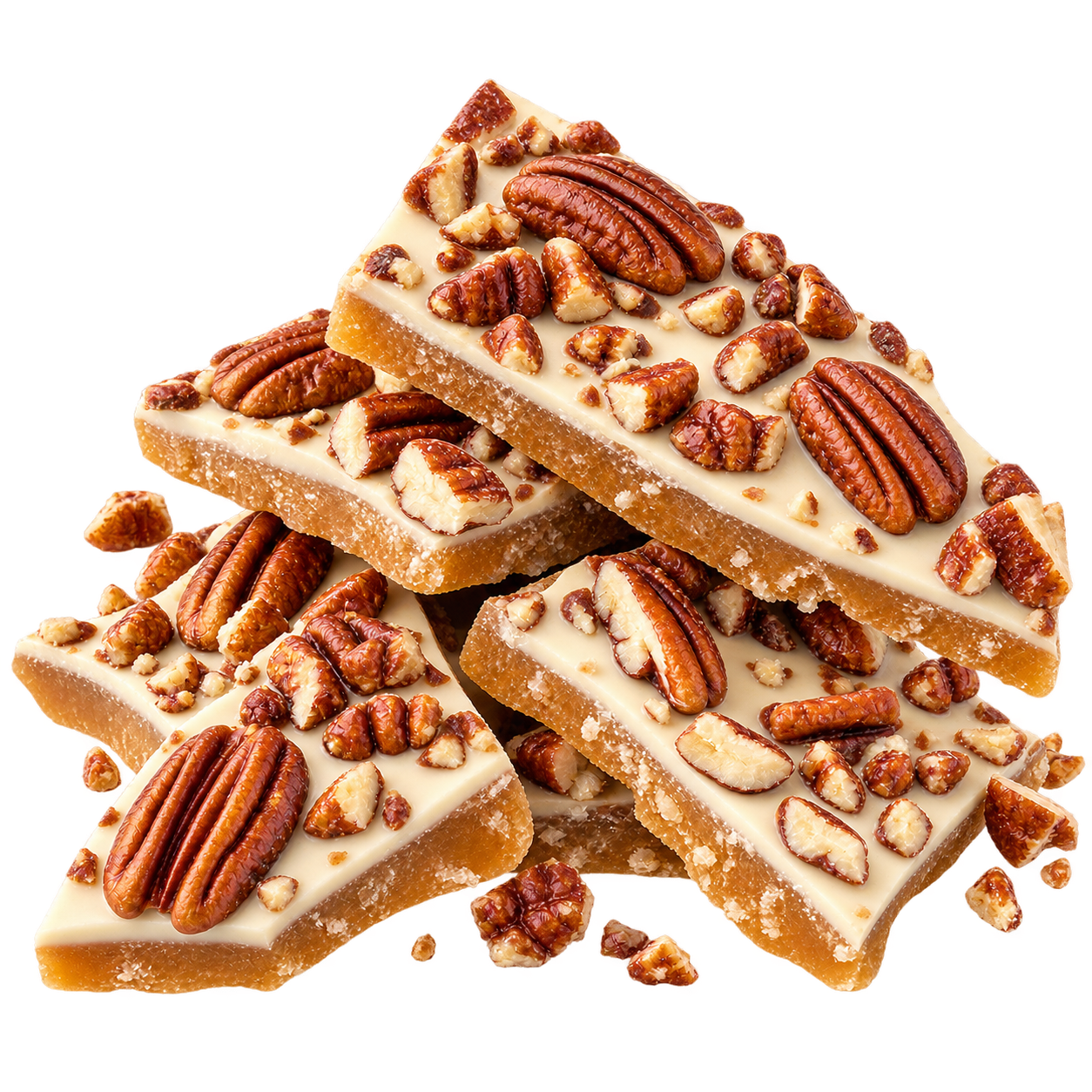 White Chocolate Pecan toffee pieces